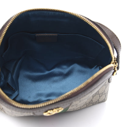 Gucci GG Supreme Monogram Textured Dollar Calfskin Web Small Ophidia Dome Shoulder Bag Beige Ebony New Acero 5 of 10