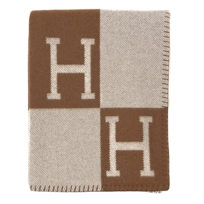 Hermes Wool Cashmere Avalon Blanket Ecru Camel 1 of 3