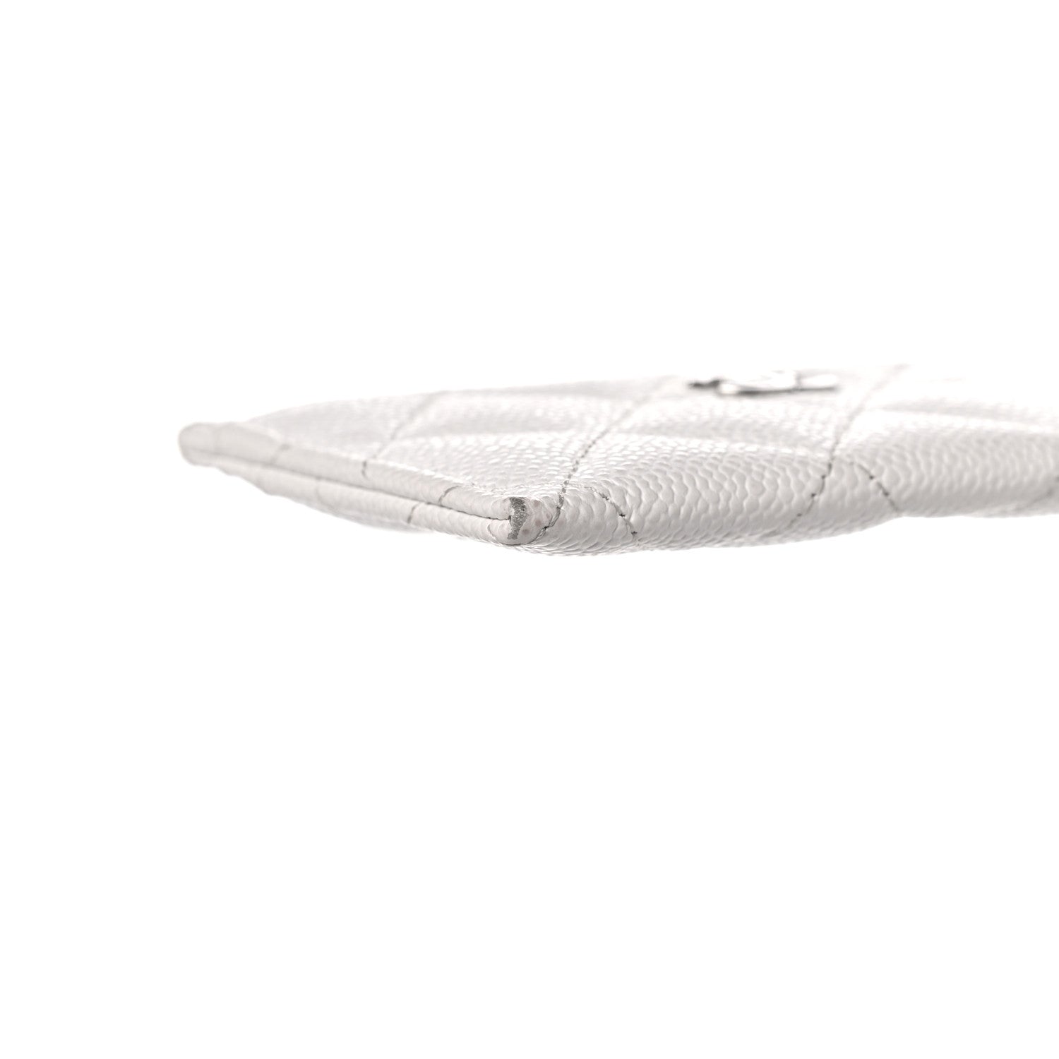 Chanel Caviar Quilted Card Holder White 9 of 12