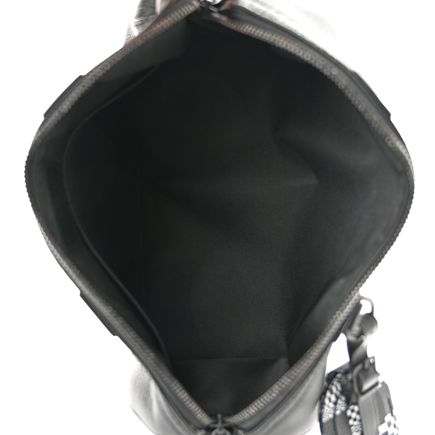 Calfskin Damier Distorted City Keepall Black