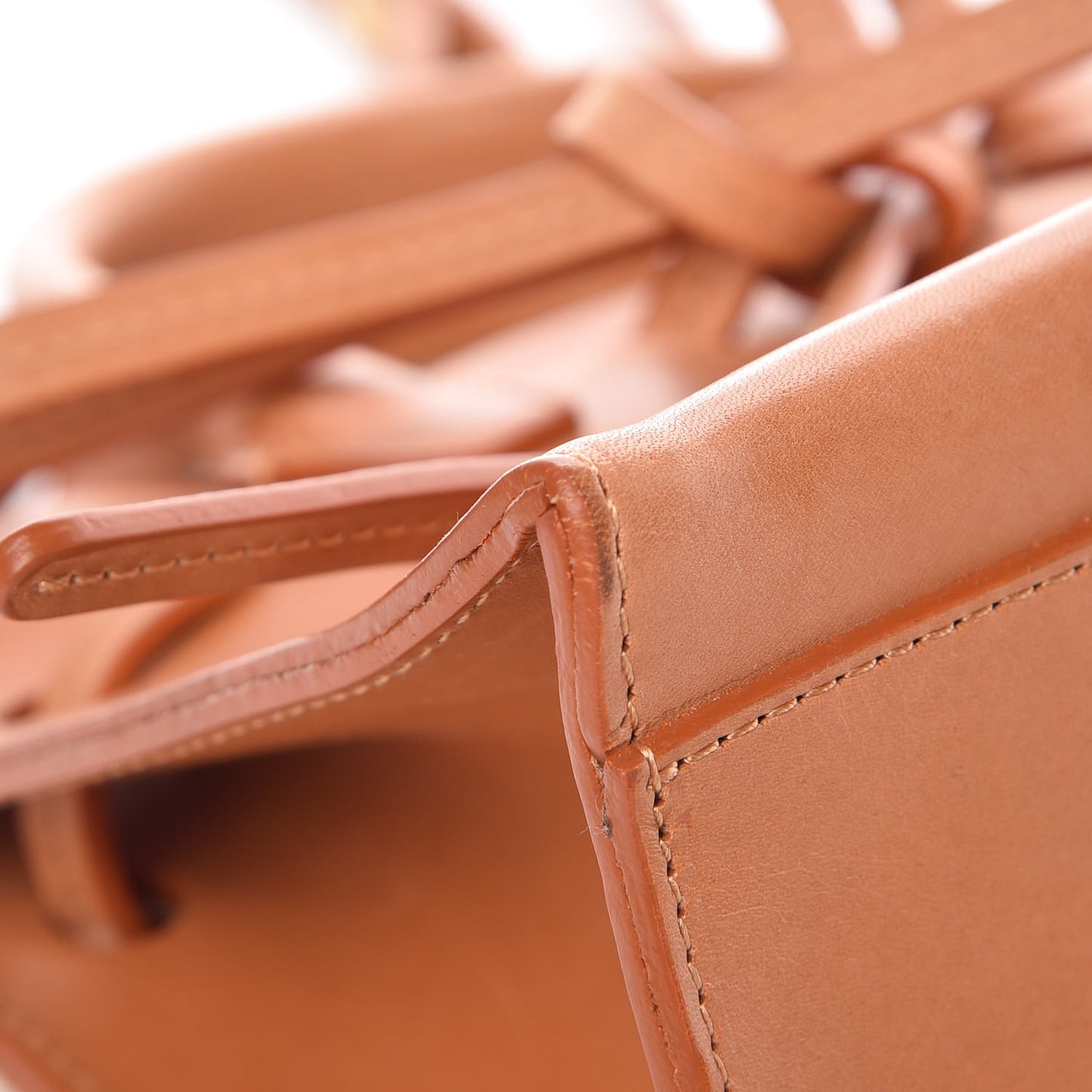 Calfskin Mini Mini Sun Bag Cammello
