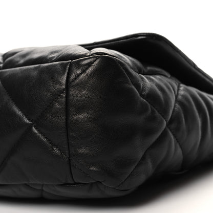 Chanel Goatskin Quilted Maxi Chanel 19 Flap Black 10 of 11