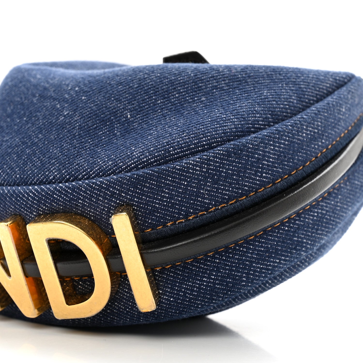 Fendi Denim Shiny Nappa Nano Fendigraphy Hobo Charm Blue Moro 9 of 10