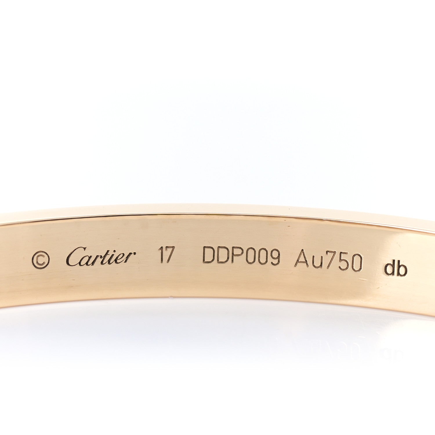 Cartier 18K Yellow Gold LOVE Bracelet 17 5 of 7