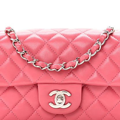 Chanel Lambskin Quilted Mini Rectangular Flap Pink 8 of 10