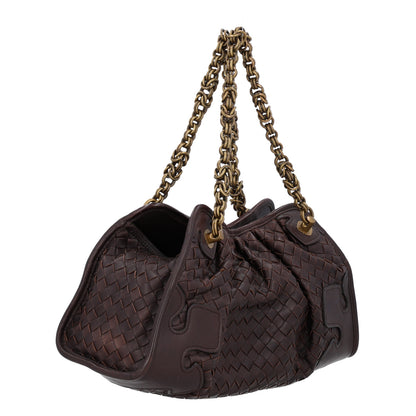 Bottega Veneta Nappa Intrecciato Small Chain Shoulder Bag Moro 3 of 9