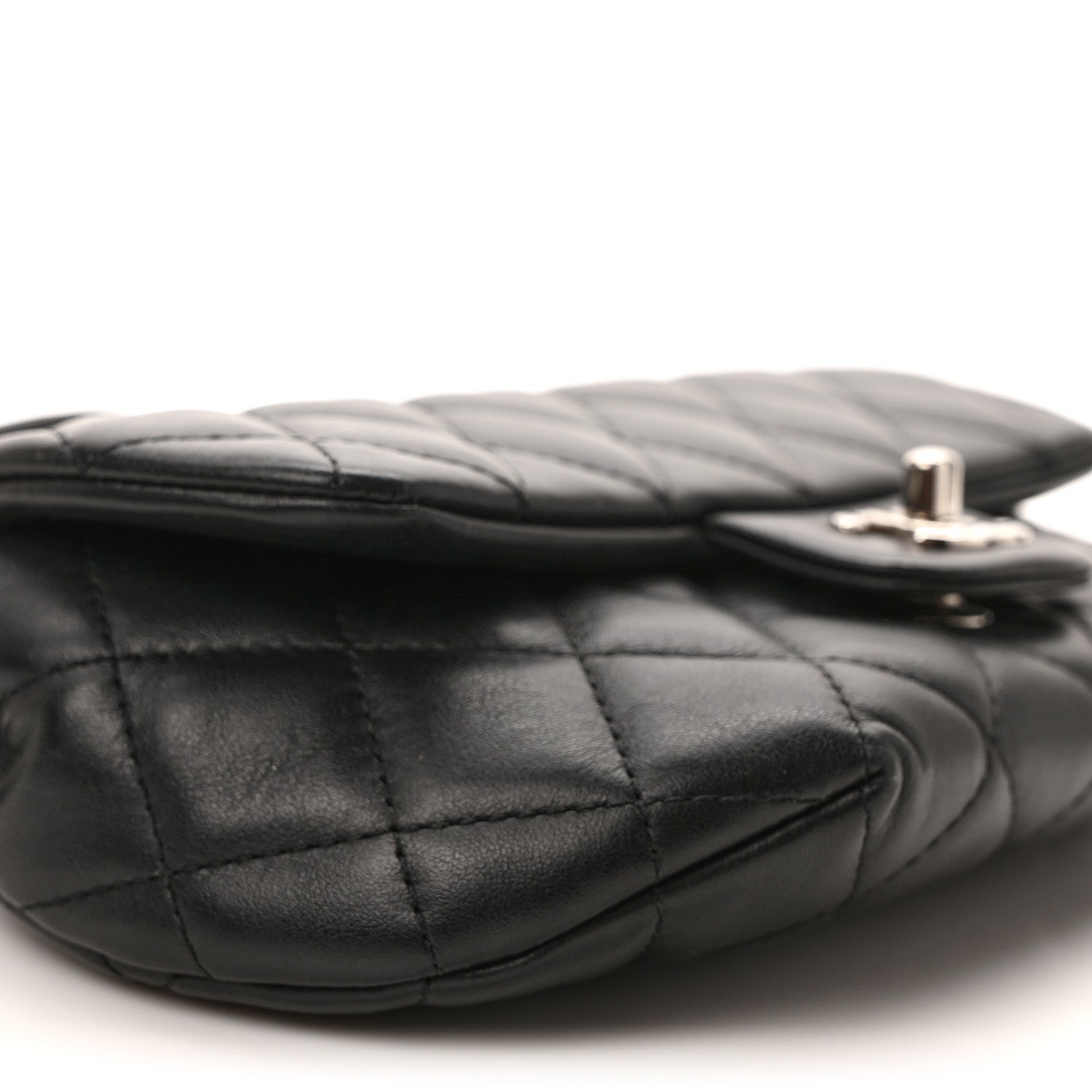 Chanel Calfskin Quilted CC Uniform Flap Belt Bag Black 8 of 9