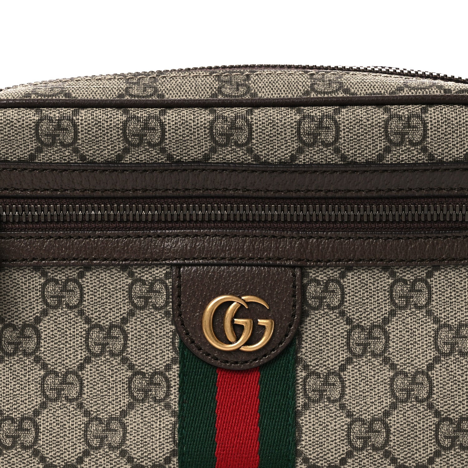 Gucci Soft GG Supreme Monogram Medium Ophidia Belt Bag  Dark Brown 8 of 10