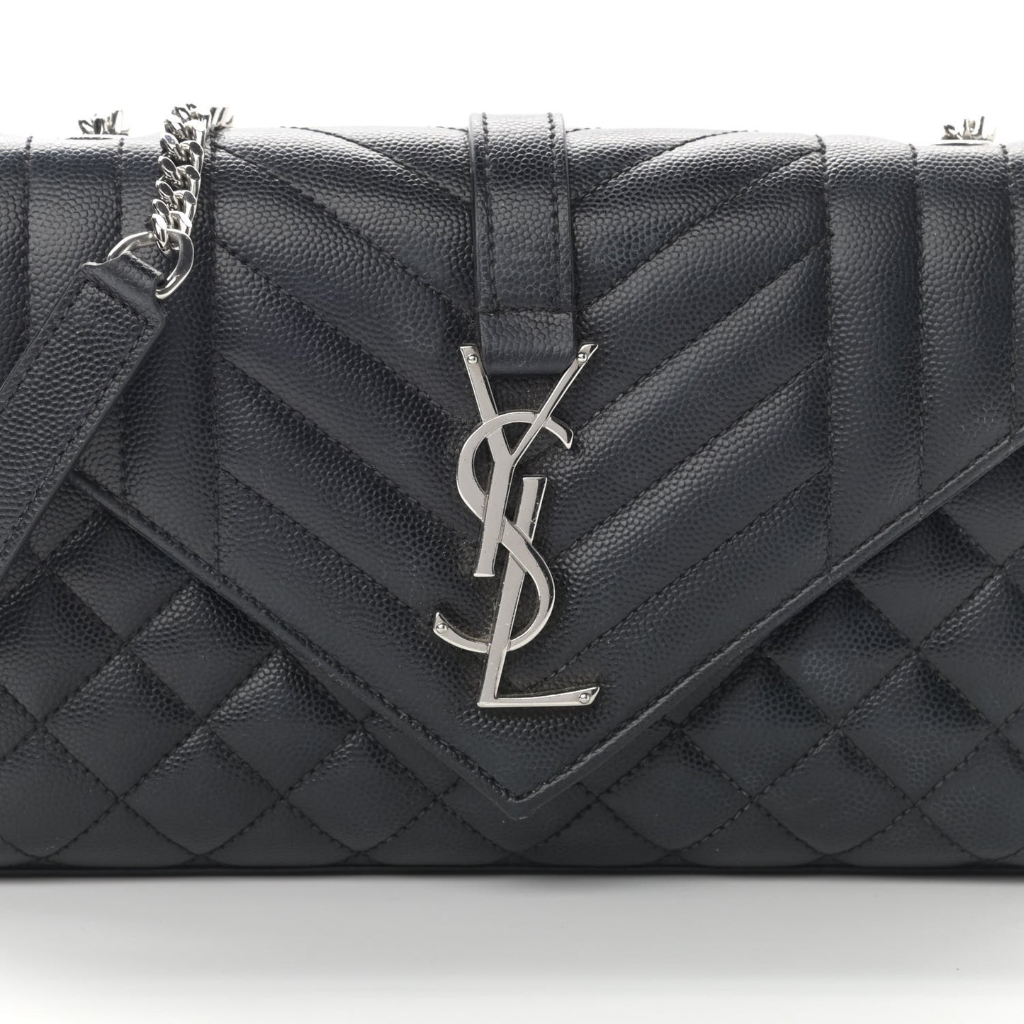 Grain De Poudre Tri-Quilt Small College Monogram Satchel Black