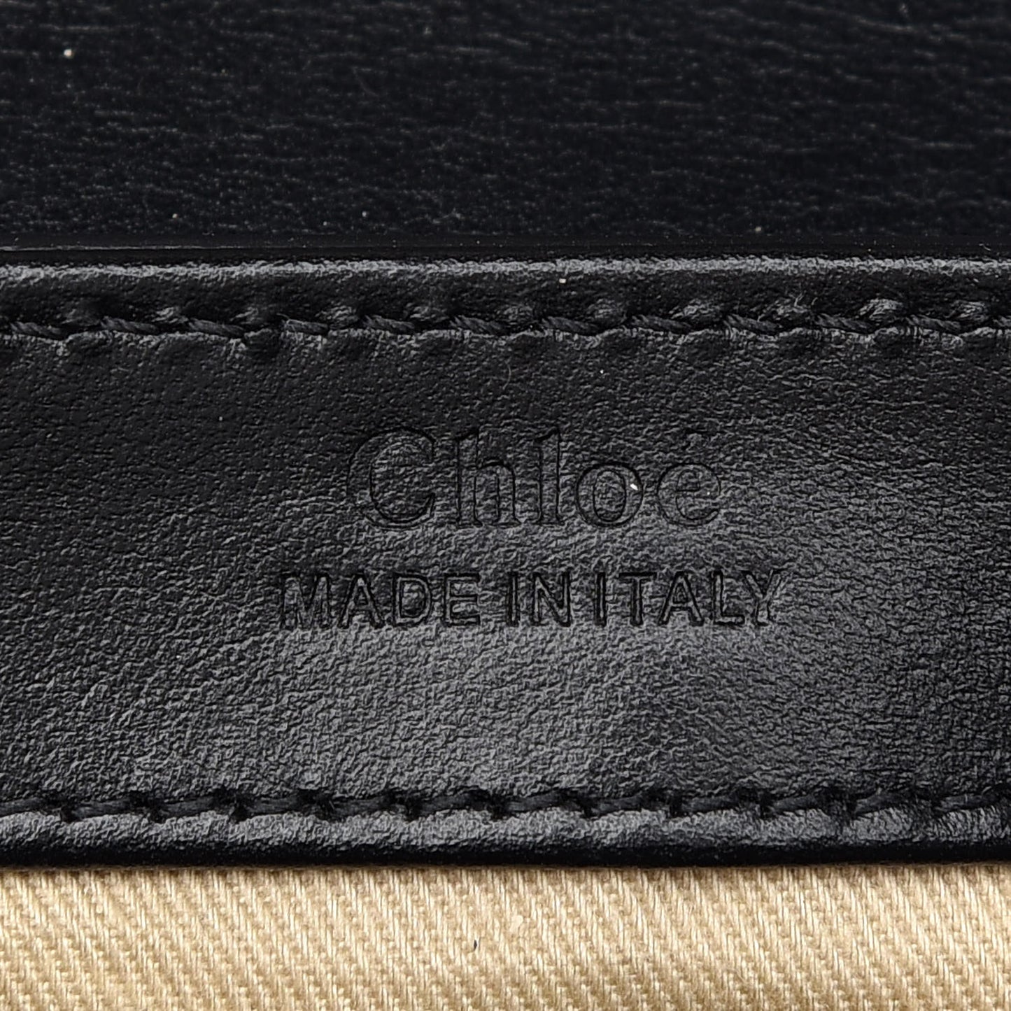 Shiny Calfskin Suede Mini C Double Carry Black