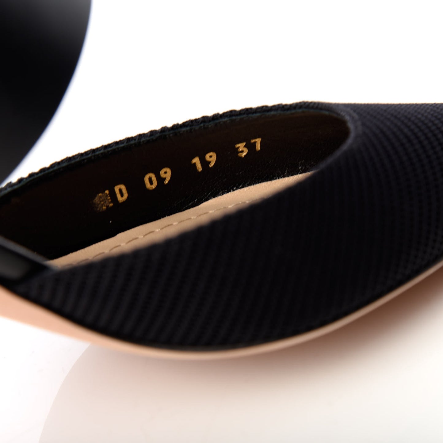 Technical Fabric Calfskin D-Dior 65mm Mules 37 Black