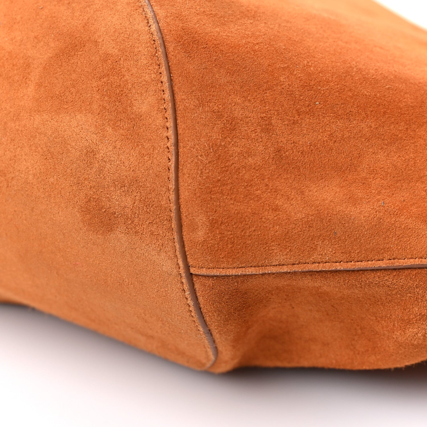 Khaite Suede Calfskin Medium Lotus Tote Caramel 10 of 10