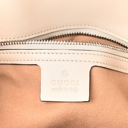 Gucci Calfskin Matelasse Diagonal GG Apple Small GG Marmont Shoulder Bag Ivory 6 of 9