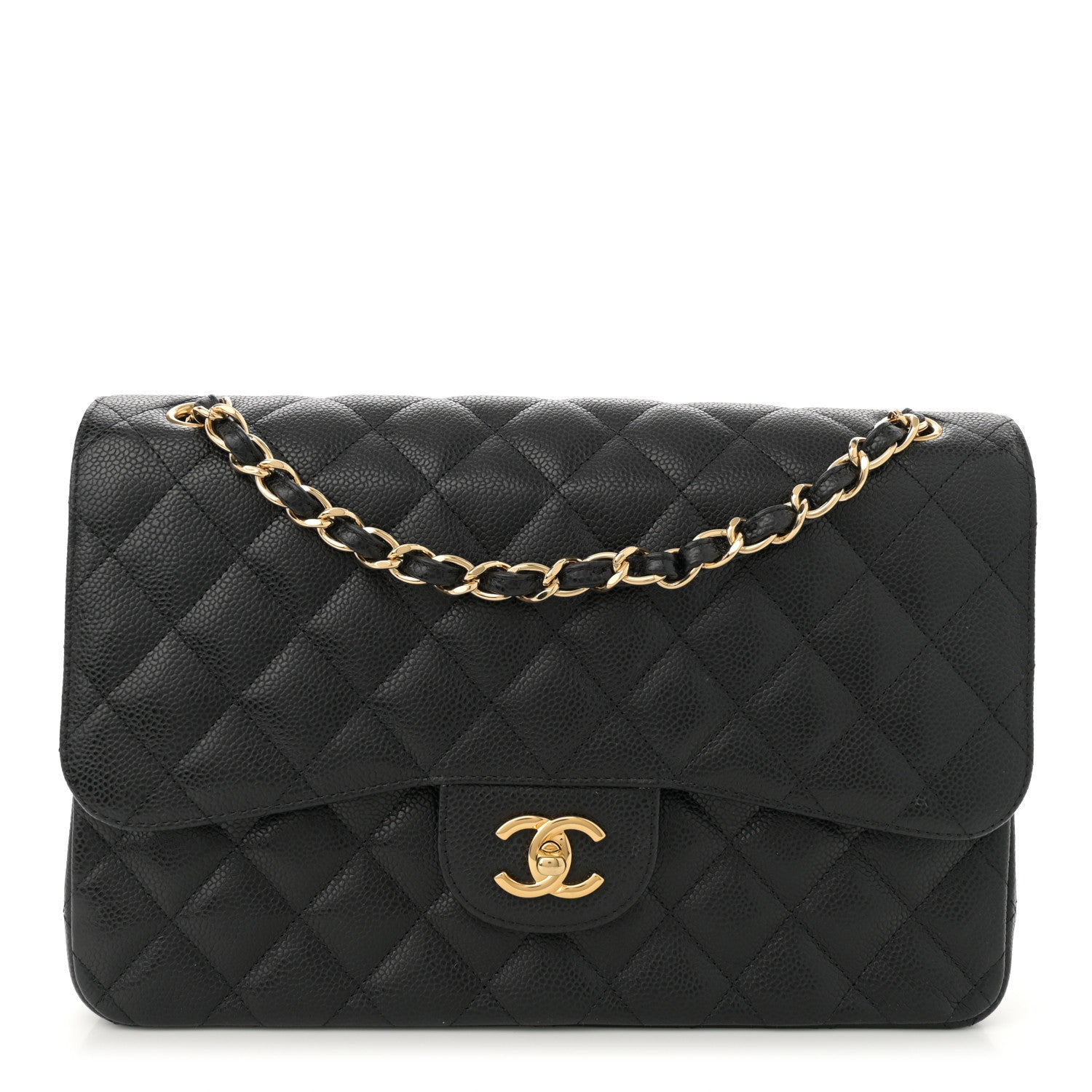 Chanel Caviar Quilted Jumbo Double Flap Black 1 of 12
