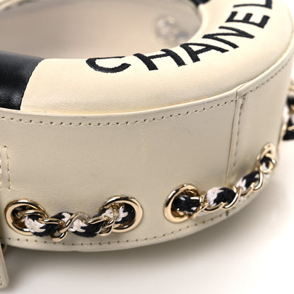 Chanel Lambskin Coco Lifesaver Round Bag Black White 11 of 11