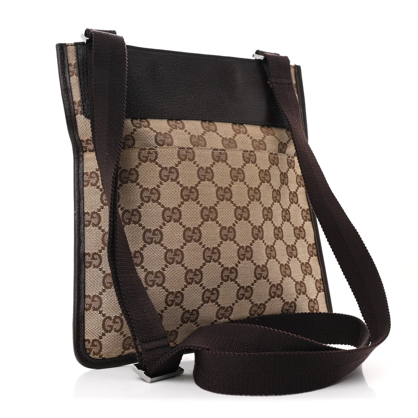 Monogram Messenger Crossbody Bag Dark Brown