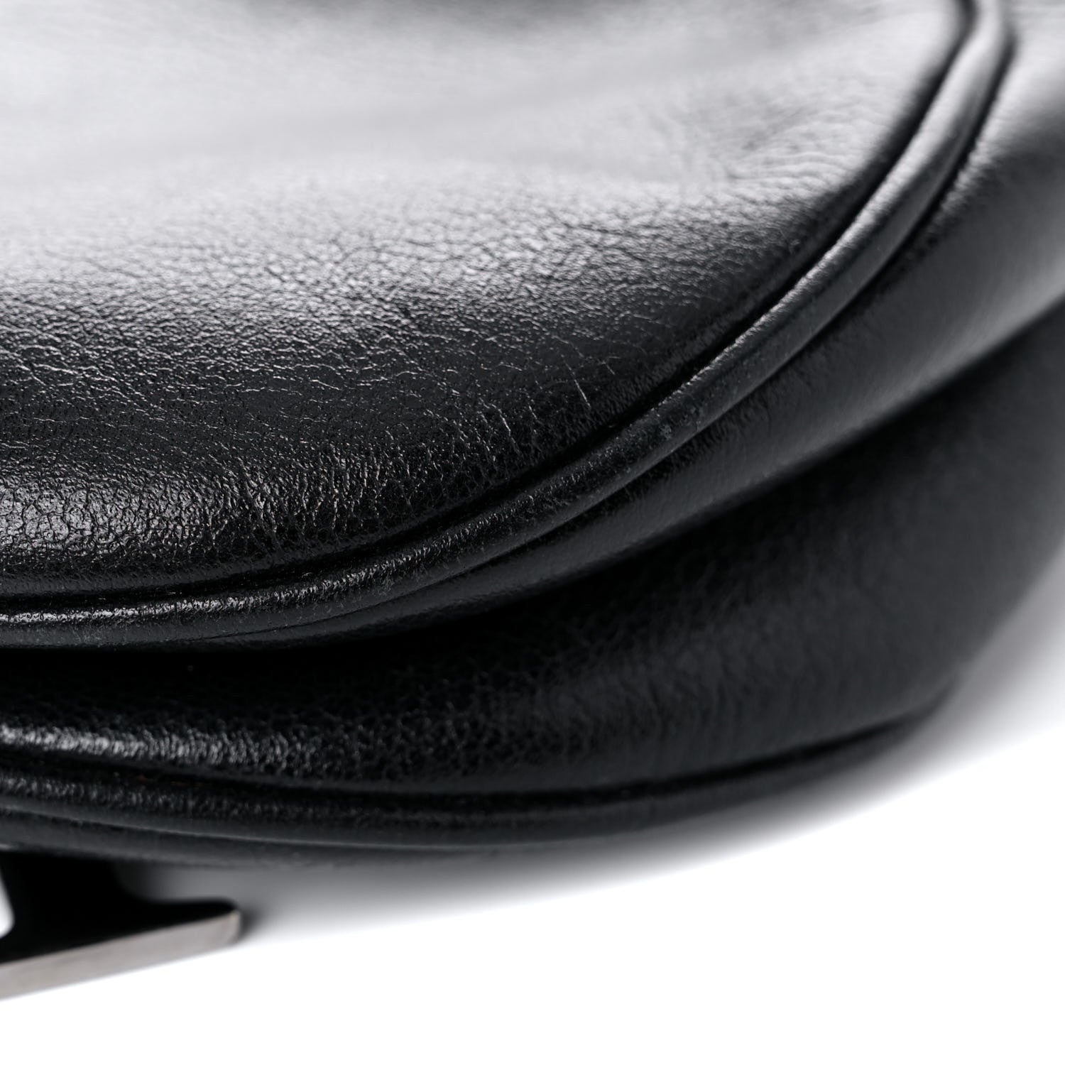 Christian Dior Calfskin Saddle Bag Black 10 of 25