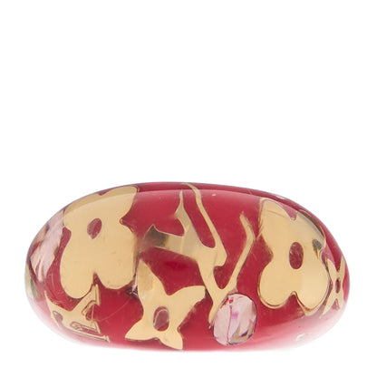 Louis Vuitton Resin Swarovski Crystal Inclusion Ring 51 5.75 Pomme D'Amour 1 of 3