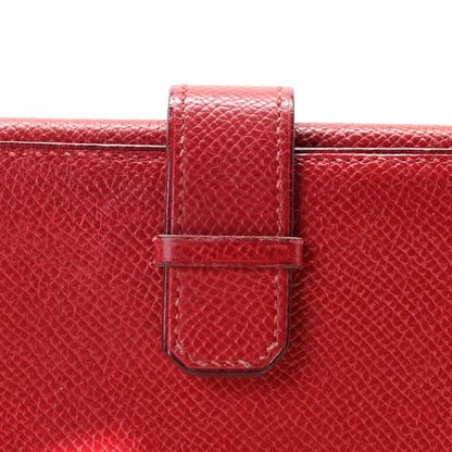 Hermes Courchevel Tri-Fold Compact Wallet Rouge Vif 7 of 9