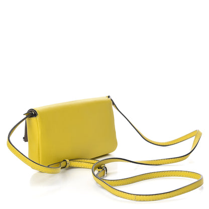 Fendi Nappa Rabbit Fox Fur Micro Buggie Baguette Lime Rosa 3 of 10