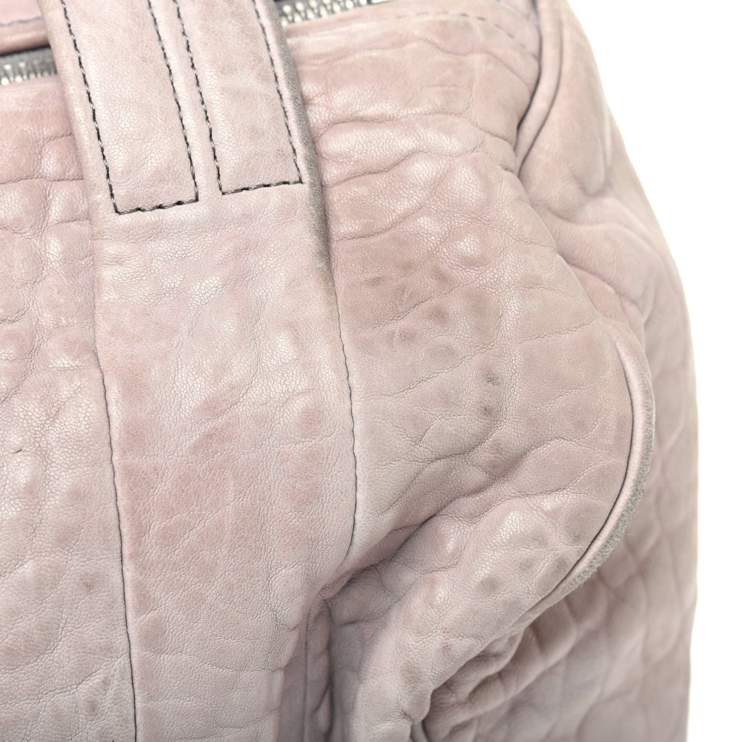 Alexander Wang Pebbled Lambskin Rocco Silver Hardware Grey 12 of 27