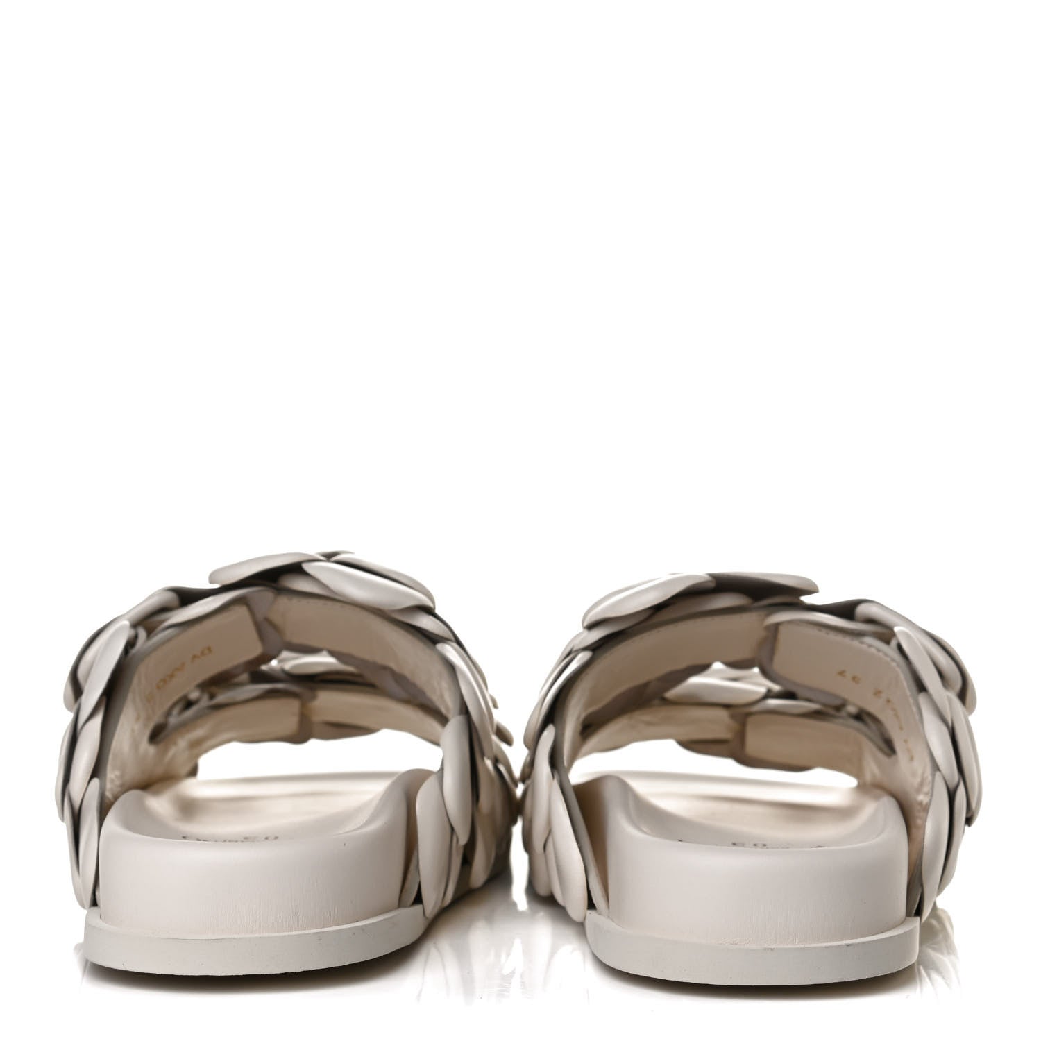 Valentino Garavani Kidskin Atelier 03 Rose Edition Double Buckle Slide Sandals 37 Avorio 6 of 11