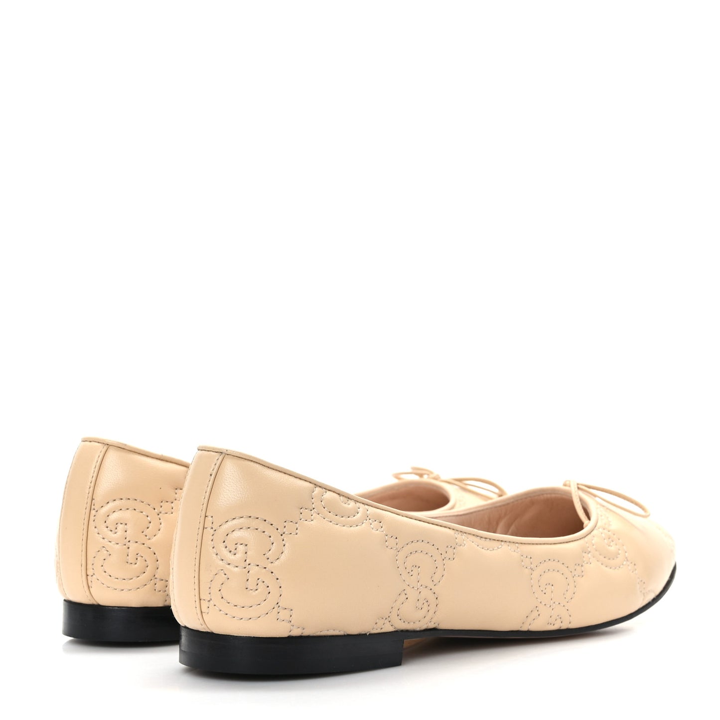 Nappa GG Matelasse Jolie Ballet Flats 39 Naturale