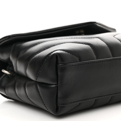 Saint Laurent Calfskin Y Quilted Monogram Toy Loulou Crossbody Bag Black 10 of 11