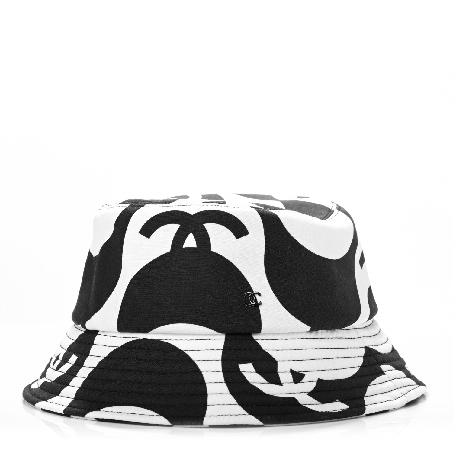 Chanel Cotton CC Bucket Hat L Black White 873798 – FASHIONPHILE