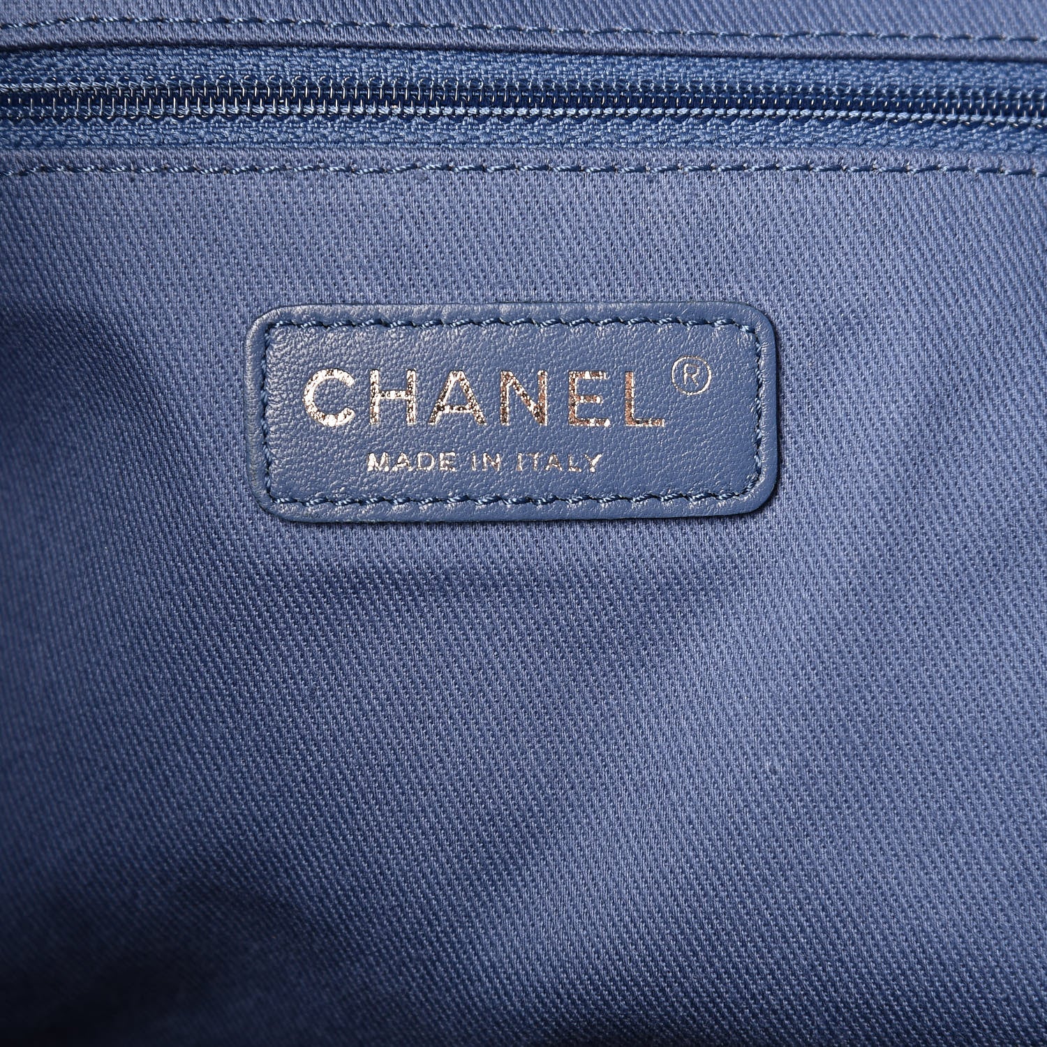 Chanel Canvas Large Deauville Tote Blue 7 of 10