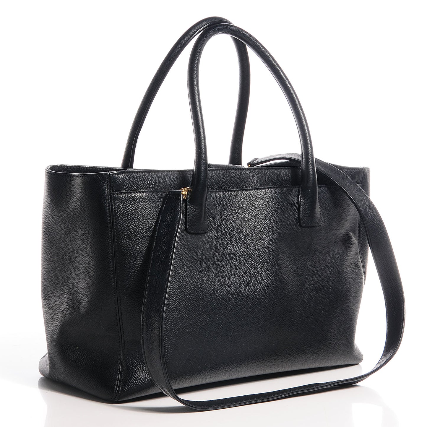 Calfskin Cerf Shopper Tote Black
