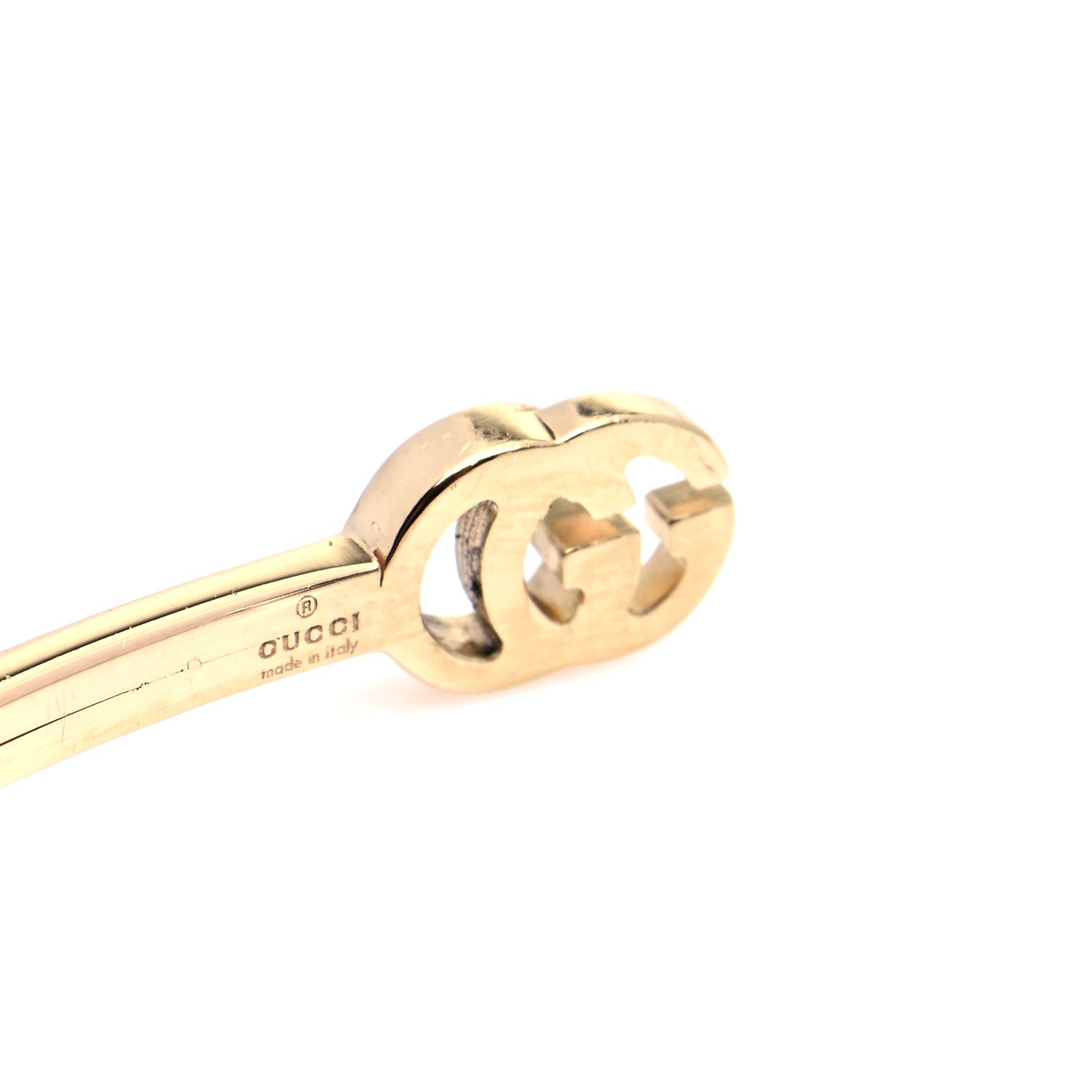 Gucci 18K Yellow Gold GG Running Cuff Bracelet 6 of 8