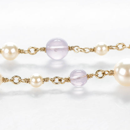Chanel Pearl Beaded Enamel CC Long Necklace Gold 5 of 7
