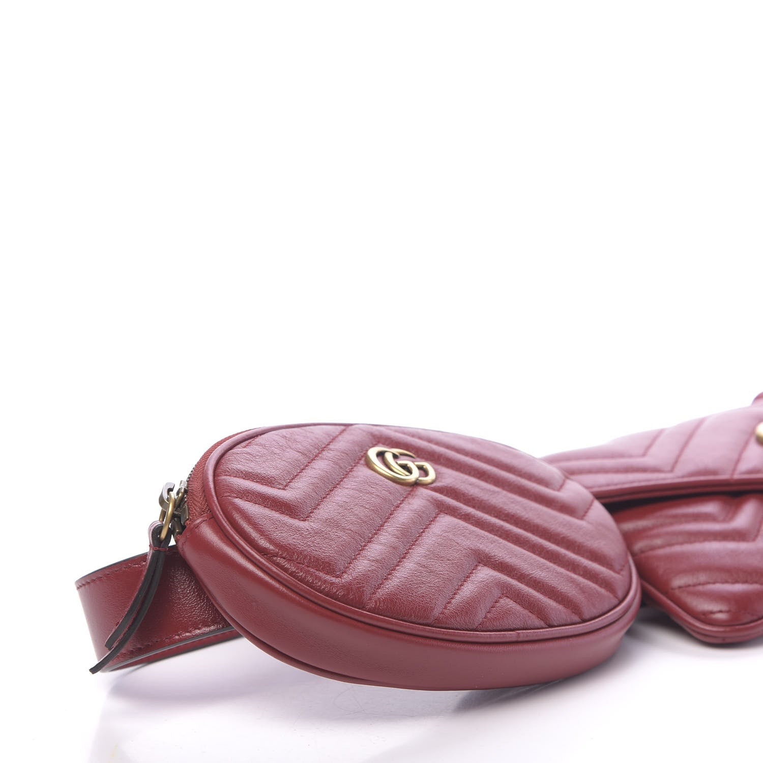 Gucci Azalea Calfskin Matelasse GG Marmont Multi Belt Bag 95 38 Romantic Cerise 10 of 13