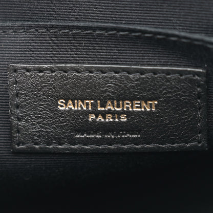 Saint Laurent Grain De Poudre Matelasse Chevron Quilted Round Vinyle Camera Bag Crema Soft 6 of 10