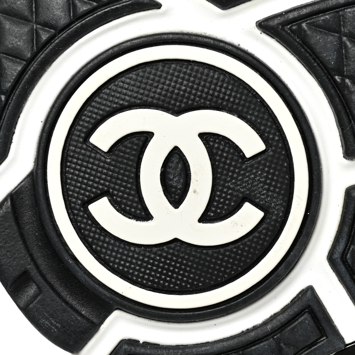 Chanel Painted Iridescent Cotton Tweed Suede Womens CC Sneakers 39 White Silver Multicolor 6 of 9