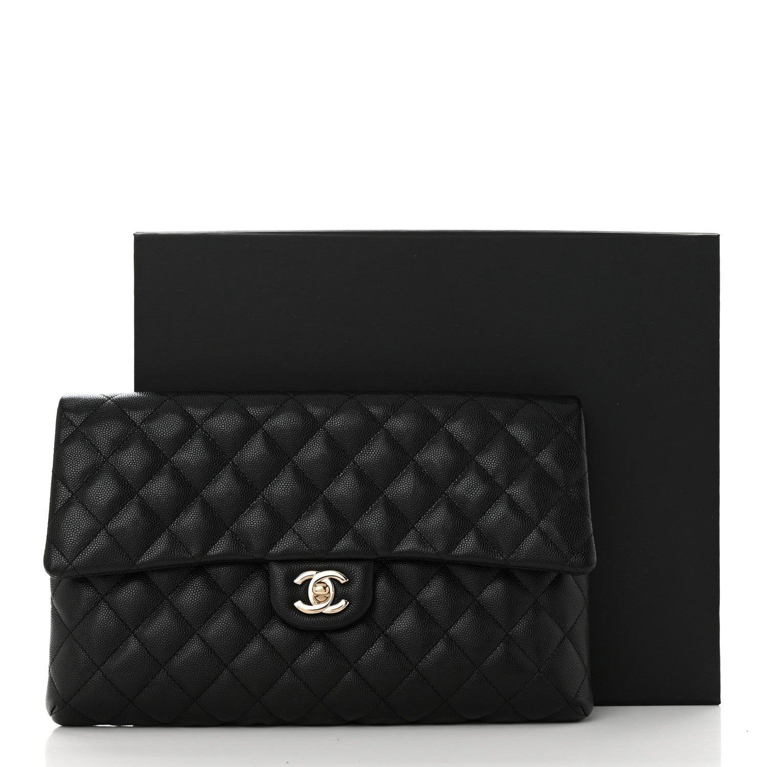 Chanel Caviar Quilted Flap Clutch Black 11 of 11