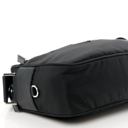 Prada Re-Nylon Vela Saffiano Pocket Double Zip Shoulder Bag Black 11 of 12