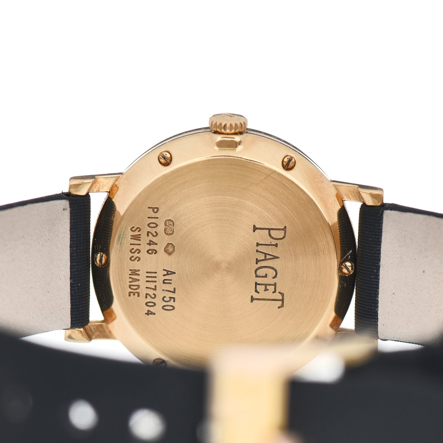 18K Yellow Gold Satin Diamond Bezel 24mm Altiplano Quartz Watch