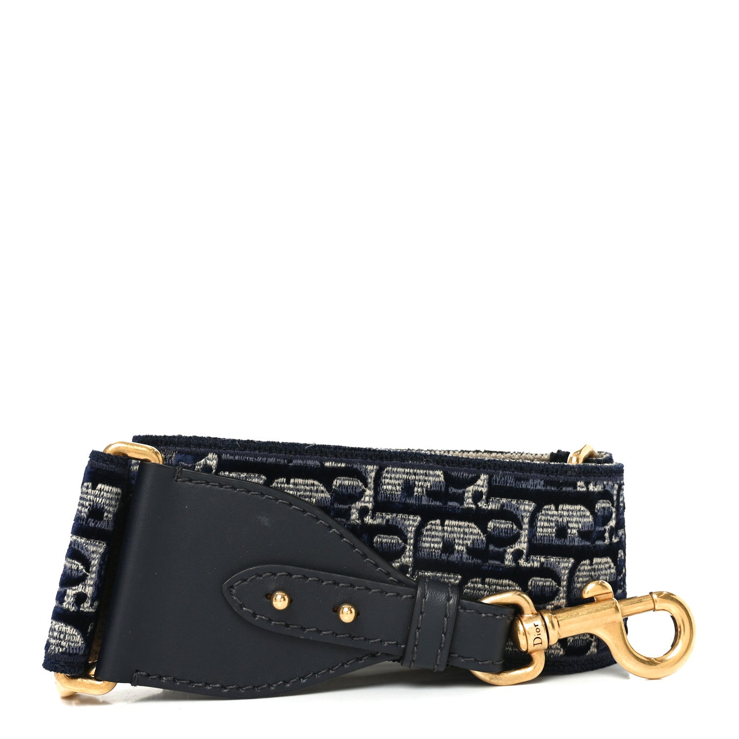 Christian Dior Velvet Oblique Shoulder Strap Blue 1887288