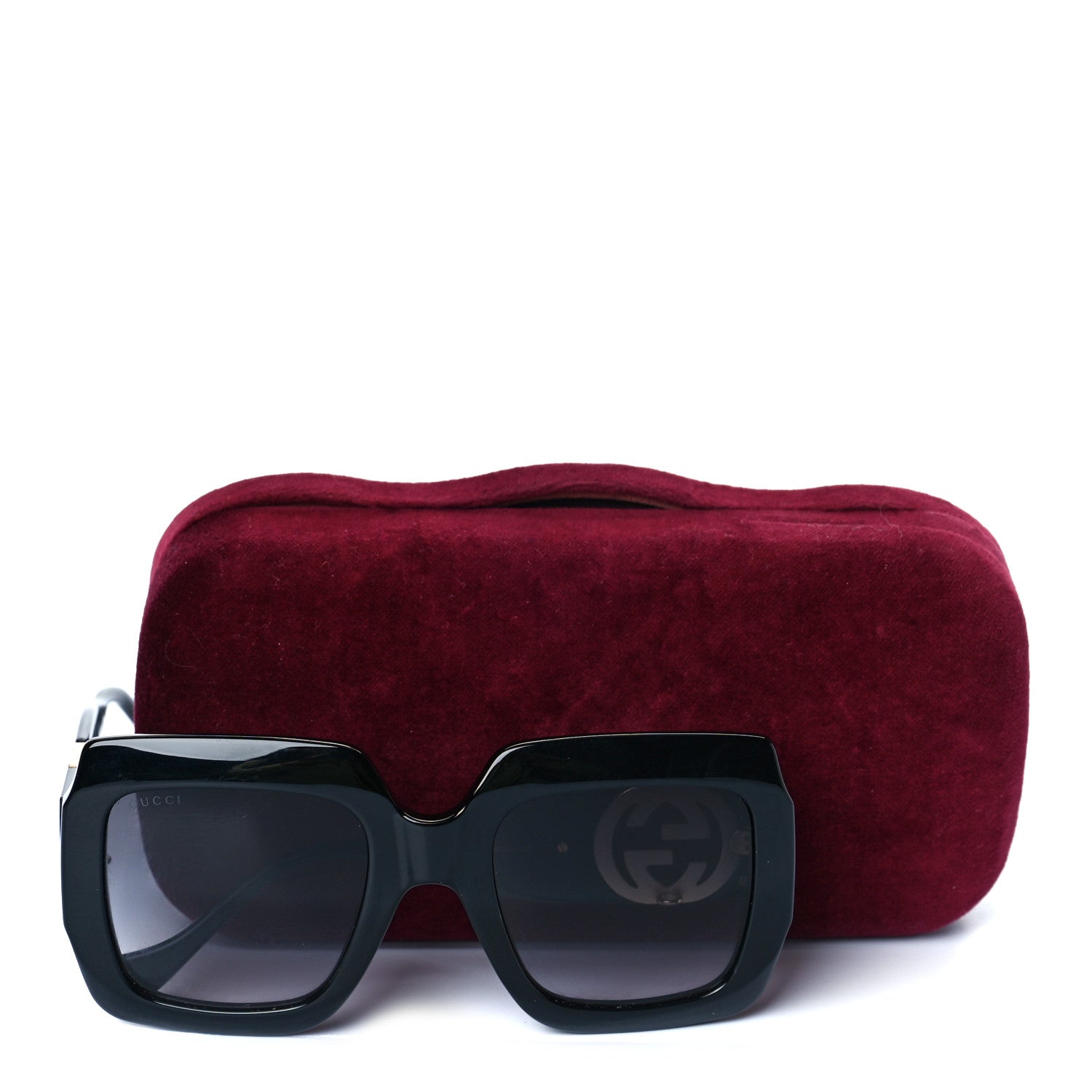 Gucci Acetate Rectangular Frame Chain Sunglasses GG1022S Black 7 of 7