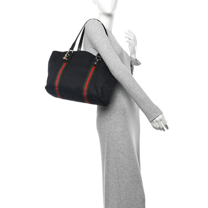 Gucci Monogram Web Large Jolicoeur Tote Black 2 of 10