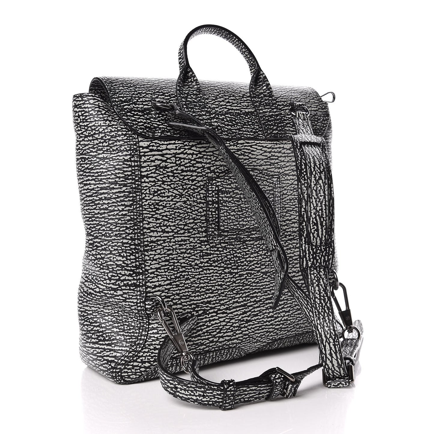 3.1 Textured Calfskin Pashli Backpack Black Cream