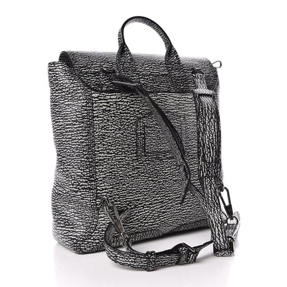 3.1 Phillip Lim 3.1 Textured Calfskin Pashli Backpack Black Cream 3 of 13