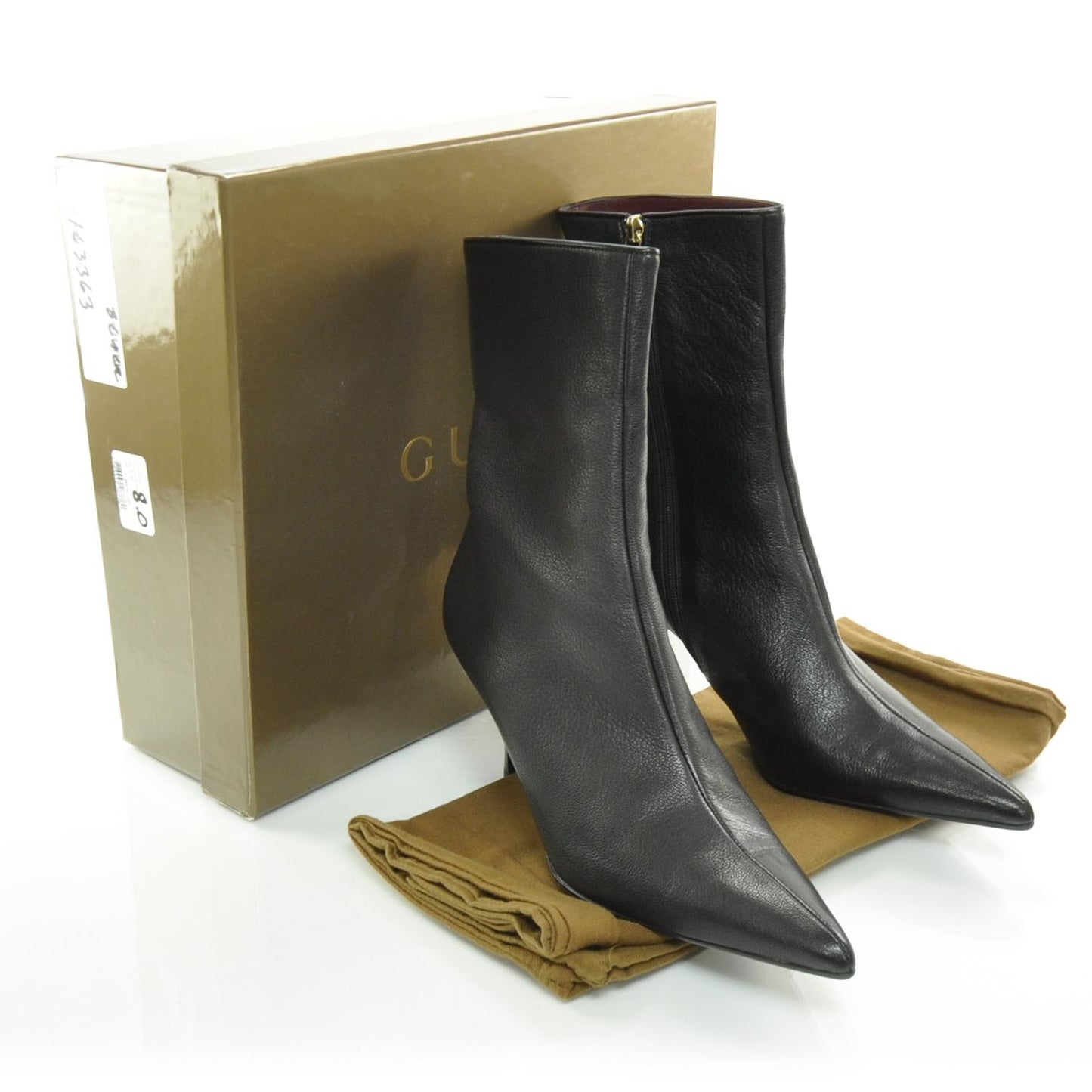 Leather Ankle Boots 8 Black