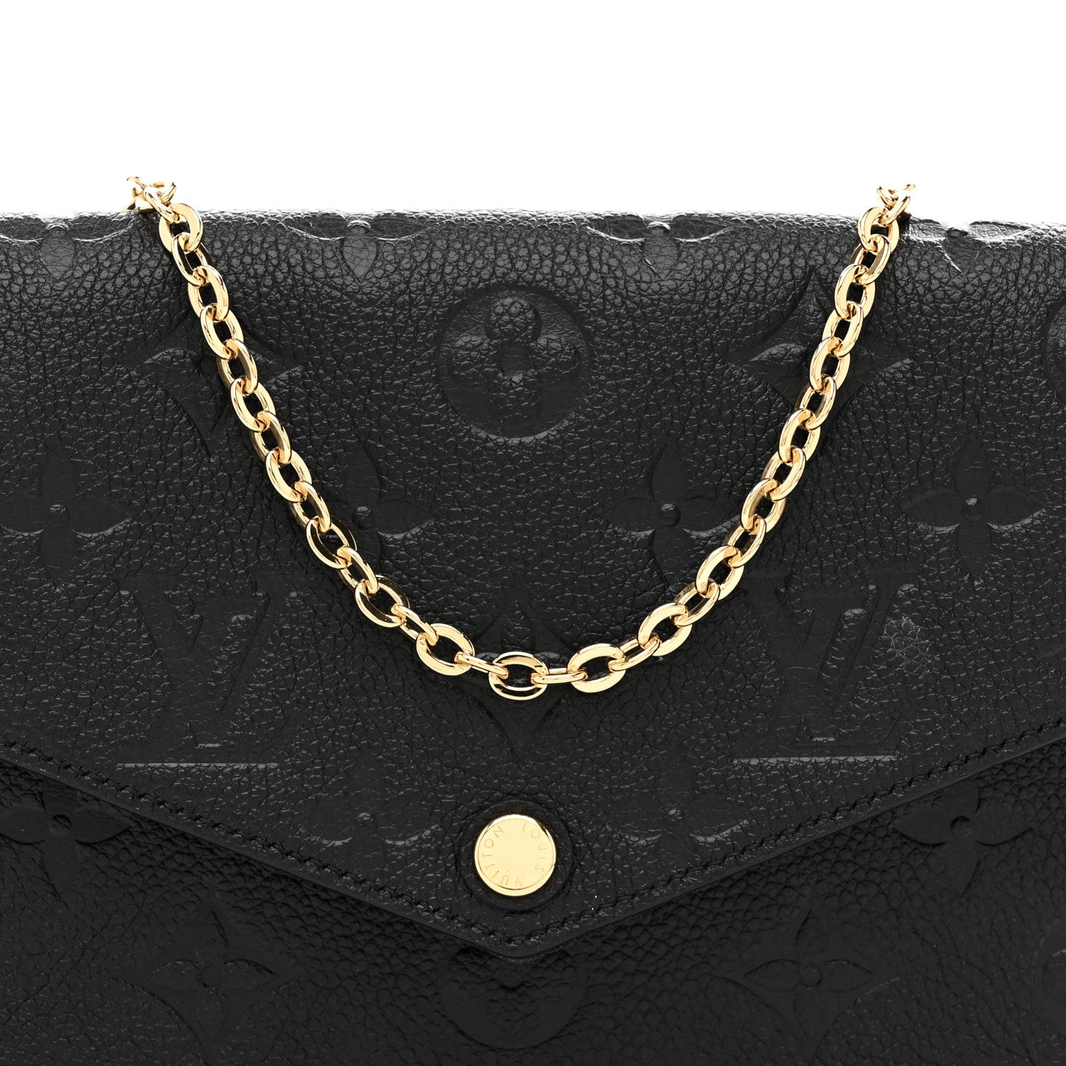 Louis Vuitton Empreinte Pochette Felicie Chain Wallet Black 7 of 12