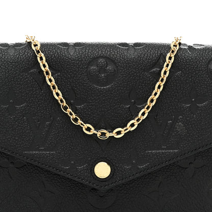 Louis Vuitton Empreinte Pochette Felicie Chain Wallet Black 7 of 12