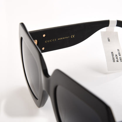 Gucci Square Frame GG0102S Sunglasses Glitter Black 7 of 9
