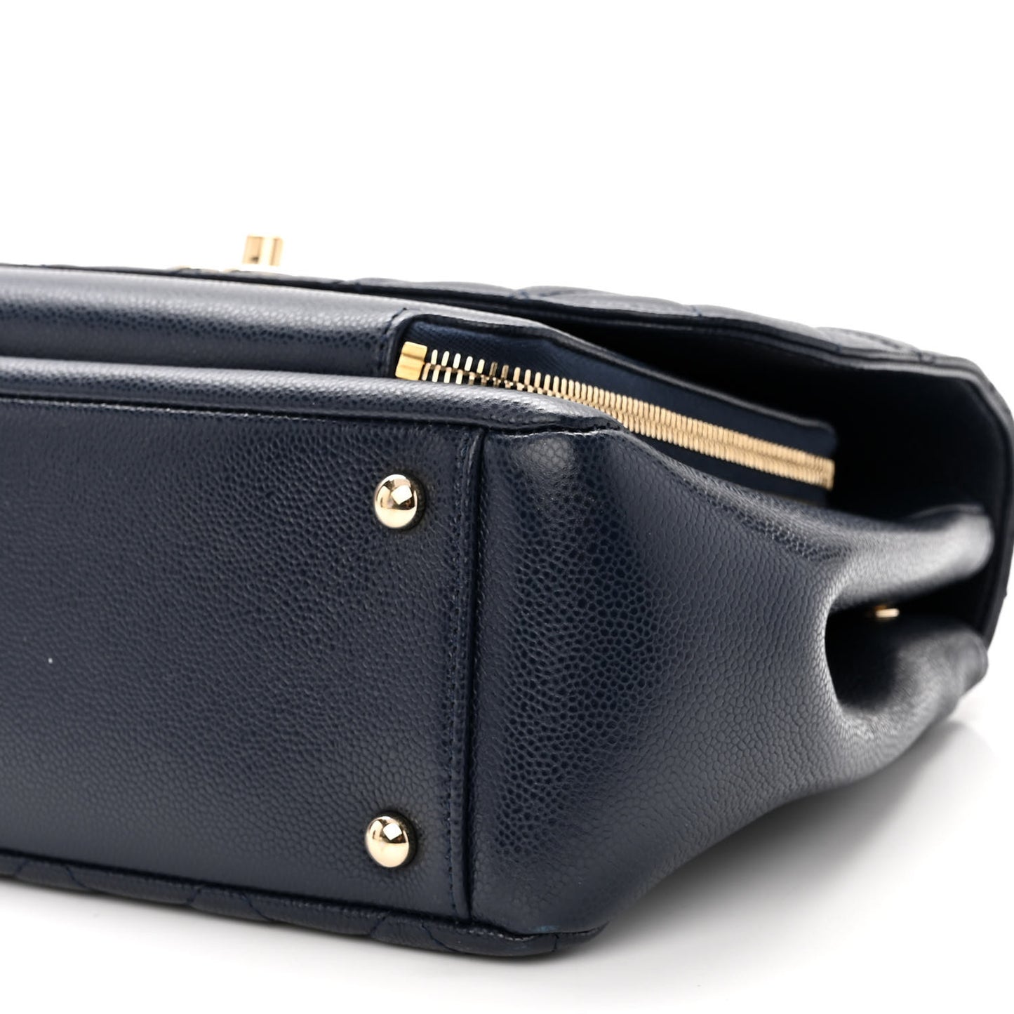 Caviar Quilted Large Business Affinity Flap Navy