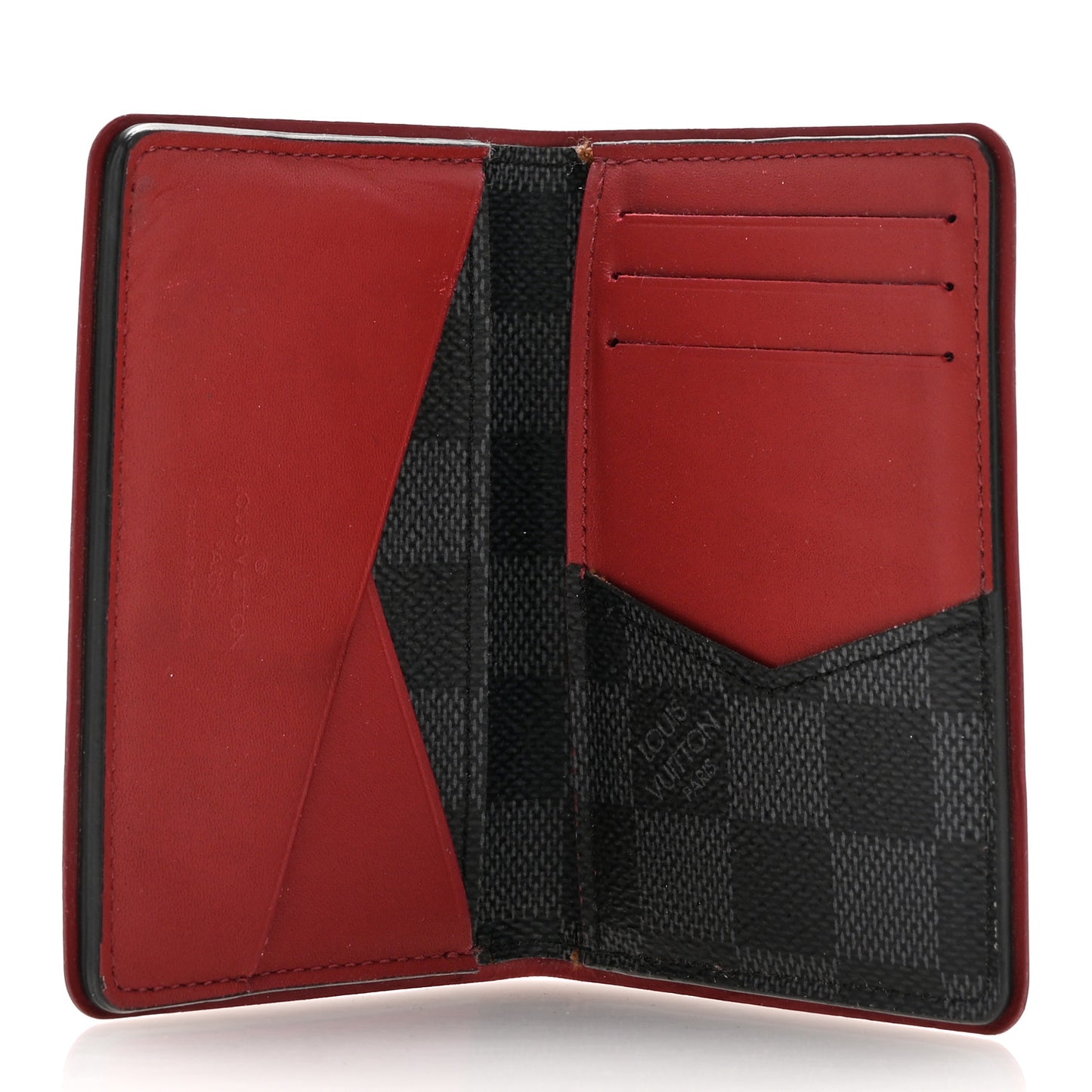 Damier Graphite Pocket Organizer Bordeaux